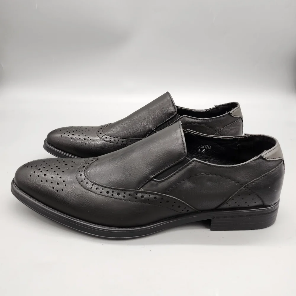 Marco Vitale Men's Dress Oxford Shoes Size 8.5 Black